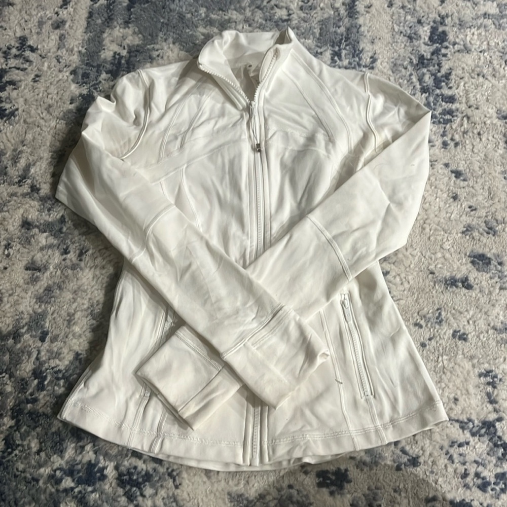LuluLemon white define jacket size 4